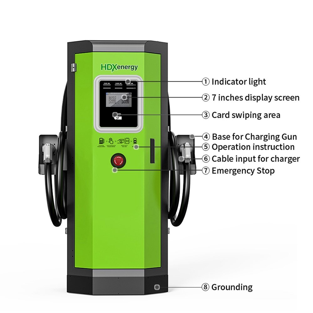 NACS Series CCS1 EV Charging Station Functional indication description
